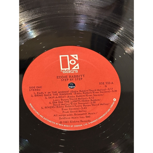 Eddie Rabbitt Step By Step LP Vinyl 1981 - Picture 10 of 10